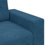 vidaXL Canapé en velours bleu avec coussin Bleu Velours
