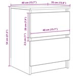 vidaXL Meuble TV gris béton 40x35x54 cm bois d'ingénierie