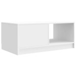 vidaXL Table basse Blanc brillant 90 x 50 x 37 cm Bois d'ingénierie