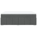 vidaXL Sommier à lattes de lit avec matelas Gris foncé 160x200cm Tissu