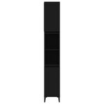 vidaXL Armoire de salle de bain noir 30x30x190 cm bois d'ingénierie