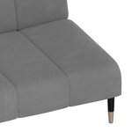 vidaXL Canapé-lit à 2 places gris clair velours