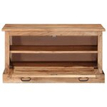 Banc banquette de rangement de chaussures 85 x 40 x 45 cm bois d'acacia massif 02_0010916