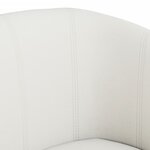 vidaXL Fauteuil avec repose-pied blanc similicuir