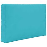 vidaXL Coussin de canapé d'extérieur 3 Pièces Turquoise Polyester