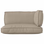 vidaXL Set de coussins de palette 3 Pièces Taupe Tissu Oxford