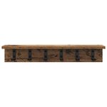 vidaXL Porte-manteau mural Bois ancien 60 x 10.5 x 10.5 cm