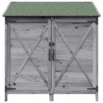 vidaXL Abri de jardin Gris 106 x 56 x 113 5 cm Bois de Sapin Massif