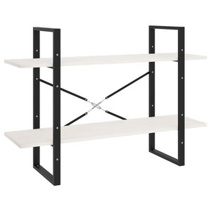 vidaXL Bibliothèque à 2 niveaux Blanc 100x30x70 cm Bois de pin massif