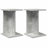 vidaXL Support de Plante 2 pièces Gris béton 25 x 25 5 x 40 5 cm
