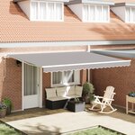 vidaXL Tissu de remplacement pour auvent pour cadre de 4 5x3 m gris clair