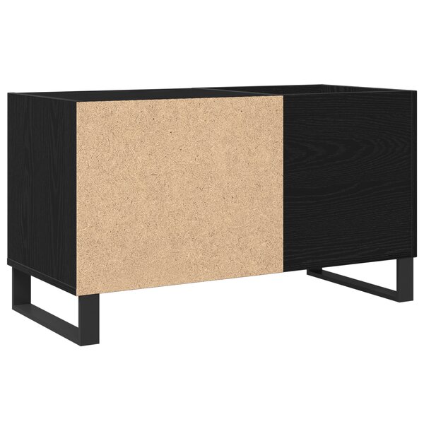 Meuble de rangement vidaXL noir en chêne 84 5x38x48 cm en bois d'ingénierie