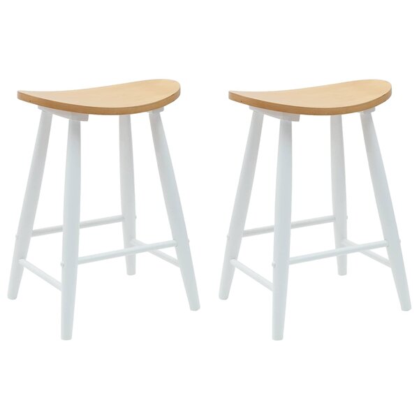 vidaXL Chaises de salle à manger 2 Pièces Blanc 46 x 37 x 63 cm