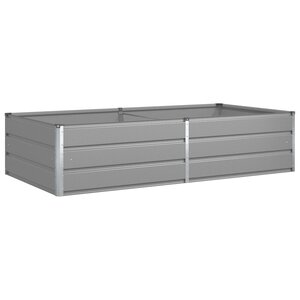 vidaXL Jardinière Gris clair 195 x 100 x 45 cm Acier galvanisé