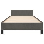 vidaXL Cadre de lit sans matelas gris foncé 90x200 cm velours