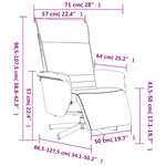 vidaXL Fauteuil inclinable avec repose-pieds cappuccino similicuir