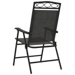 vidaXL Chaises de jardin pliables lot de 4 en acier et textilène