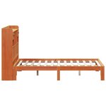 vidaXL Lit bibliothèque sans matelas cire marron 135x190 cm pin massif