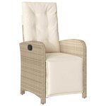 vidaXL Ensemble de salle à manger pour jardin 5 Pièces Beige polyrotin