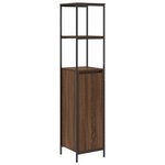 Ensemble de meubles de salle de bain 2 pièces en chêne brun en bois d'ingénierie