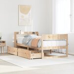 vidaXL Cadre de lit sans matelas 90x200 cm bois de pin massif