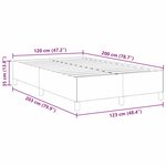 vidaXL Cadre de lit Crème 120 x 200 cm Tissu en velours côtelé