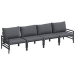 vidaXL Ensemble de canapé de jardin Anthracite Acier