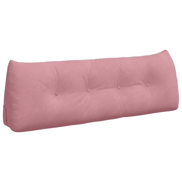 vidaXL Coussin de Dos Rose 140 x 24 x 50 cm Velours