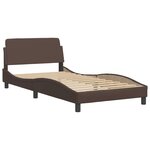 vidaXL Cadre de lit Viana avec LED sans matelas marron 100x200 cm