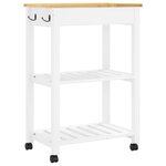 vidaXL Chariot de cuisine MONZA 60x40x90 cm bois massif de pin