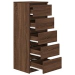 vidaXL Buffet avec tiroirs chêne marron 37 5x35x99cm bois d'ingénierie