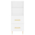 vidaXL Buffet haut Blanc 34 5x34x180 cm Bois d'ingénierie
