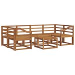 vidaXL Ensemble de canapés d'extérieur 7 Pièces Naturel