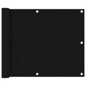 vidaXL Écran de balcon Noir 75x400 cm Tissu Oxford