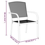 vidaXL Ensemble à manger de jardin 7 Pièces anthracite acier