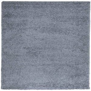 vidaXL Tapis shaggy PAMPLONA poils longs moderne bleu 120x120 cm