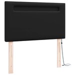vidaXL Tête de lit LED Noir 100 cm Cuir synthétique