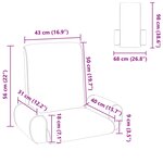 vidaXL Fauteuil de sol ajustable Avoine Velours grainé