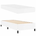 vidaXL Cadre de lit avec matelas Blanc 80 x 200 cm tissu