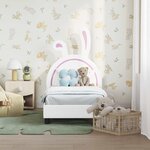 vidaXL Cadre de lit pour tout-petit avec tête de lit Blanc 70 x 140 cm
