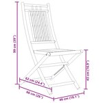 vidaXL Chaises pliables de jardin lot de 8 46x66x99 cm bambou
