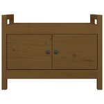 Banc banquette d'entrée 80 x 40 x 60 cm bois de pin massif marron miel 02_0011026