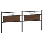vidaXL Tête de lit de remplacement chêne marron 193 cm bois d'ingénierie et acier