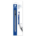 Staedtler Lot de 1 porte-mines Triplus Micro 774 0 7 mm + 1 tube de 12 mines - Design triangulaire ergonomique - Pointe métallique rétractable - Gomme extra longue