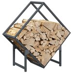 vidaXL Portant de bois chauffage anthracite 60x25x60 cm