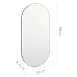 vidaXL Miroir 80x40 cm Verre
