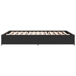vidaXL Cadre de lit noir 120x190 cm bois d'ingénierie et métal