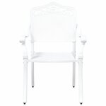 vidaXL Chaise de jardin 2 Pièces Blanc 55 x 55 x 92 5cm Aluminium