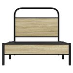 vidaXL Cadre de lit sans matelas 75x190cm chêne sonoma bois ingénierie