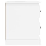 vidaXL Table de chevet blanc brillant 39x39x47 5 cm Bois d’ingénierie